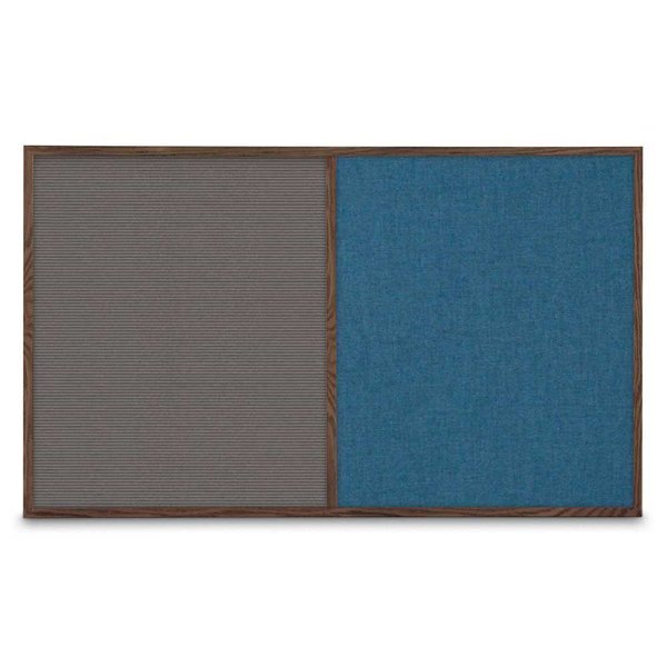 Sliding Door Indoor Enclosed Corkboard, 3, UNITED VISUAL PRODUCTS, Mfr# UV9000ACSH-WHITE-BLSPRU